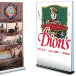We have a large catalog of easy to use displays, from tabletop to room filling pieces. We can supply custom table skirts, different styles of the best banner stands in the business, and design them to all work together in an eye-catching representation of your business.