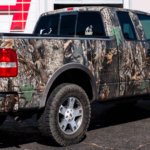 Personalized vehicle graphics applied to your personal car or truck is an excellent way to tell everyone on the road who you are. Even if it’s camouflage.