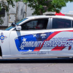 The Carlsbad Police Department wanted to spice up a patrol Charger for their Community Service Officer, so they added a flag wrap and custom Zia emblem to distinguish it from their patrol vehicles.