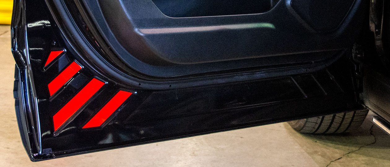 Sitting by the road during a traffic stop can be hazardous for any first responder. Our one-of-a-kind custom inner door reflectors make you far more visible to oncoming traffic.