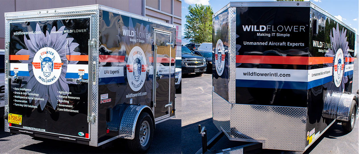 Wildflower IT created a classic roving billboard with their colorful, playful yet technical trailer graphics.